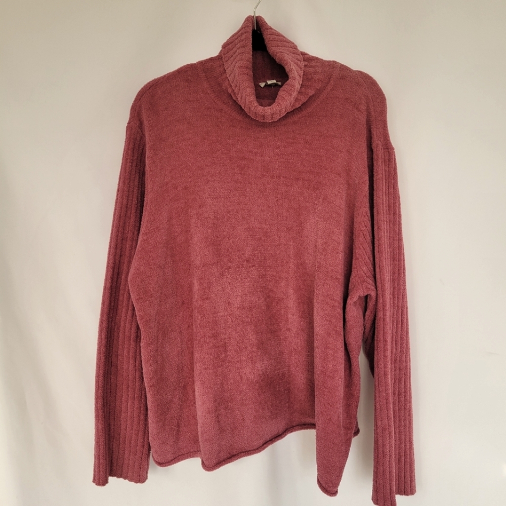 J JILL Dusttly Rose Turtleneck Sweater NWT 4X